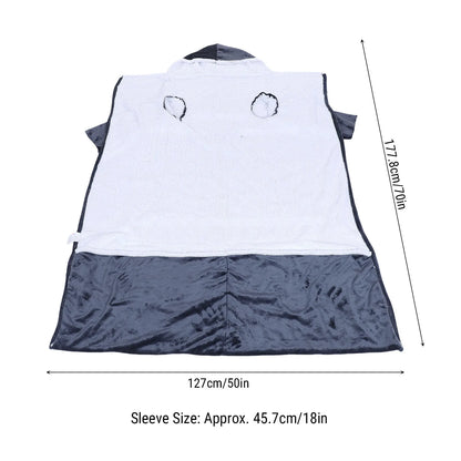Heated Blanket with Sleeves Hood and Foot Pocket Flannel 10 Heating Levels Electric Wearable Blanket with 3 Time Setting